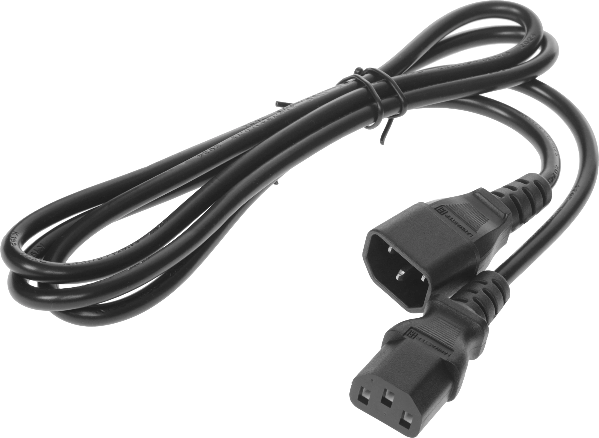 Шнур питания Lanmaster LAN-PP13/14-1.5-BK C13-С14 проводник.:3x0.75мм2 1.5м 250В 10А (упак.:1шт) черный — миниатюра 2