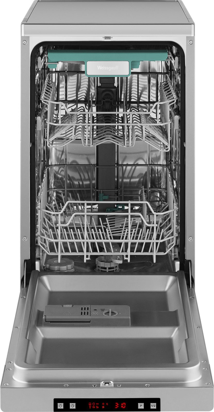 Посудомоечная машина Weissgauff DW 4015 серебристый (узкая) — миниатюра 3