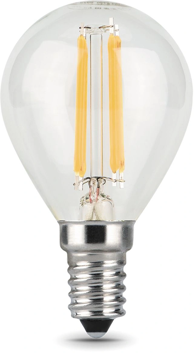 Лампа филам. Gauss Filament 11Вт цок.:E14 шар 220B св.свеч.бел.нейт. (упак.:10шт) (105801211) — миниатюра 2