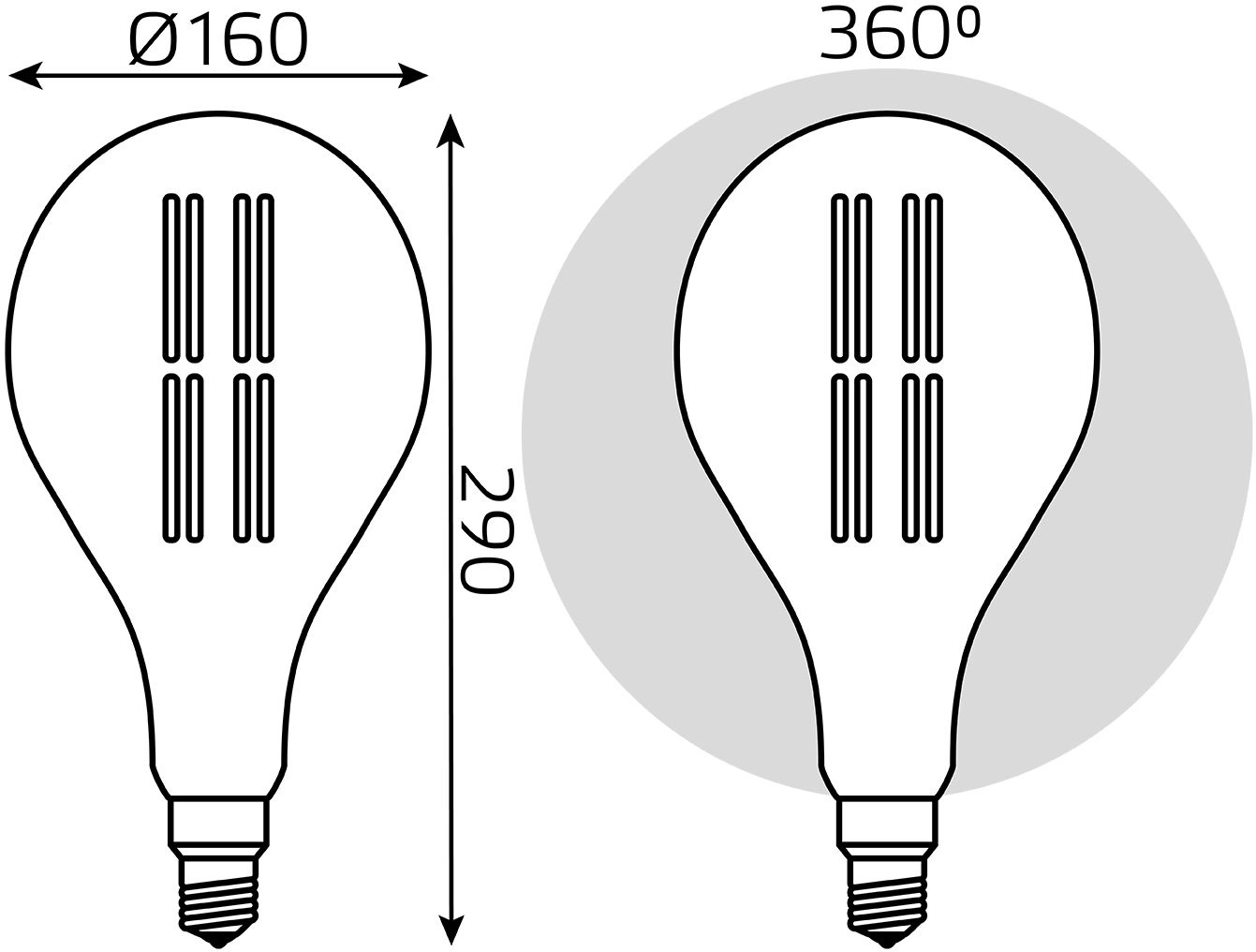 Лампа светодиодная Gauss Filament Vintage 6Вт цок.:E27 шар 220B св.свеч.бел.нейт. (упак.:1шт) (179802205) — миниатюра 5