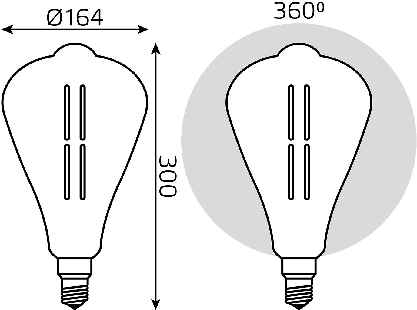 Лампа филам. Gauss Filament Vintage 6Вт цок.:E27 эдисон 220B св.свеч.бел.нейт. (упак.:1шт) (157802205) — миниатюра 5