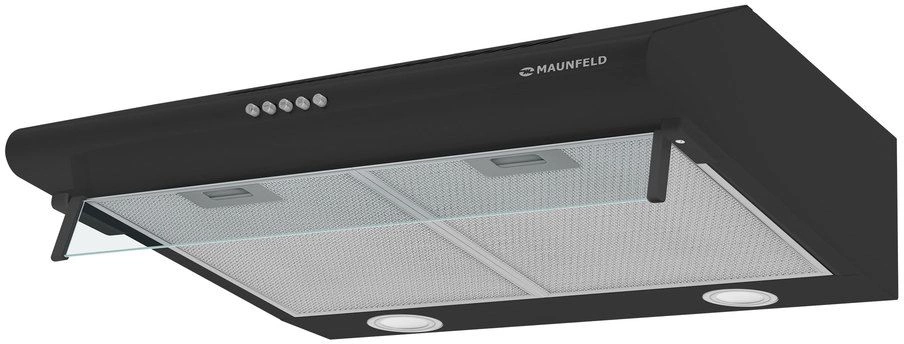 Вытяжка козырьковая Maunfeld MP-1 60 черный управление: кнопочное (1 мотор) — фото 1