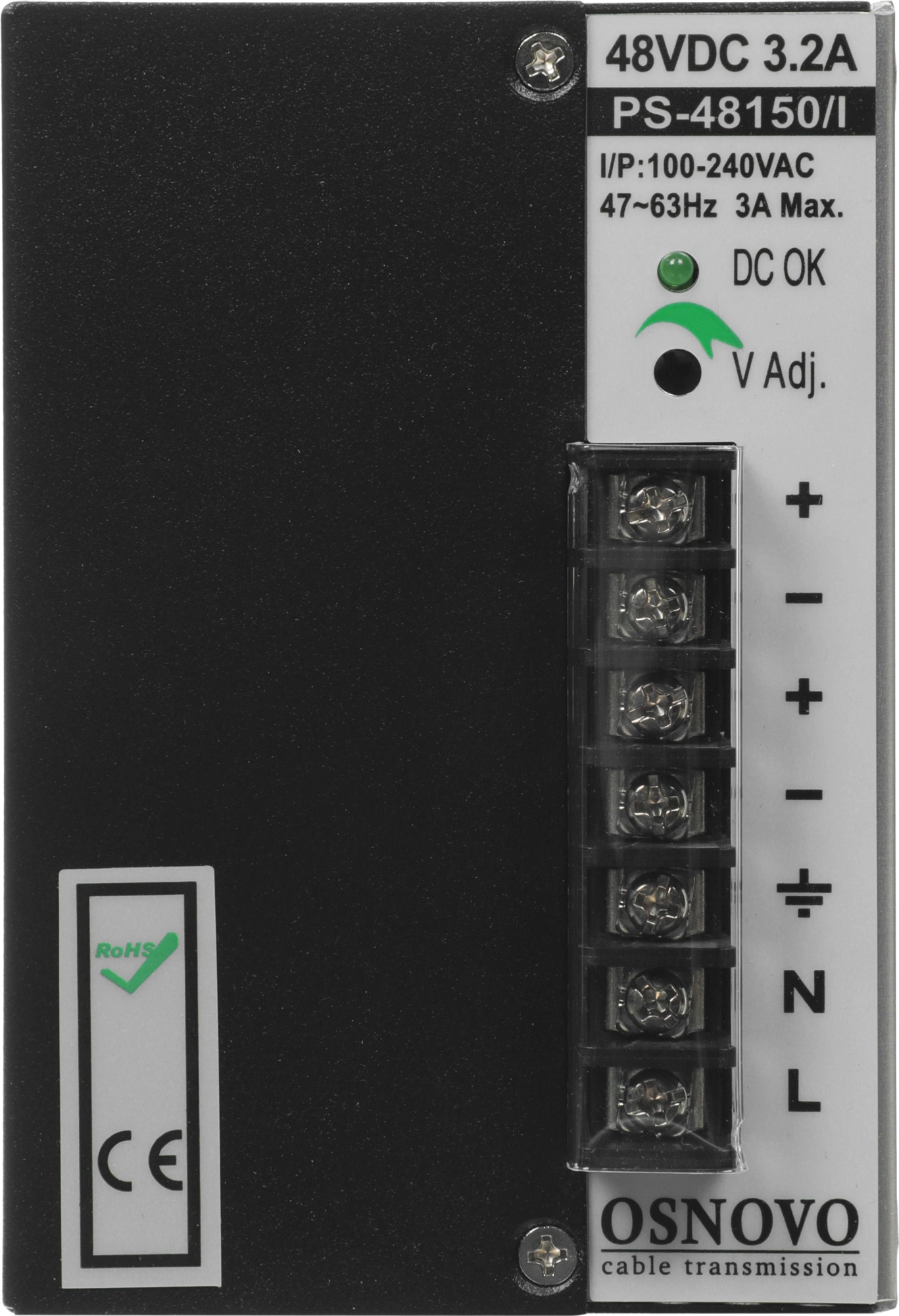 Блок питания AC/DC Osnovo PS-48150/I 45В 53В 150Вт — миниатюра 2