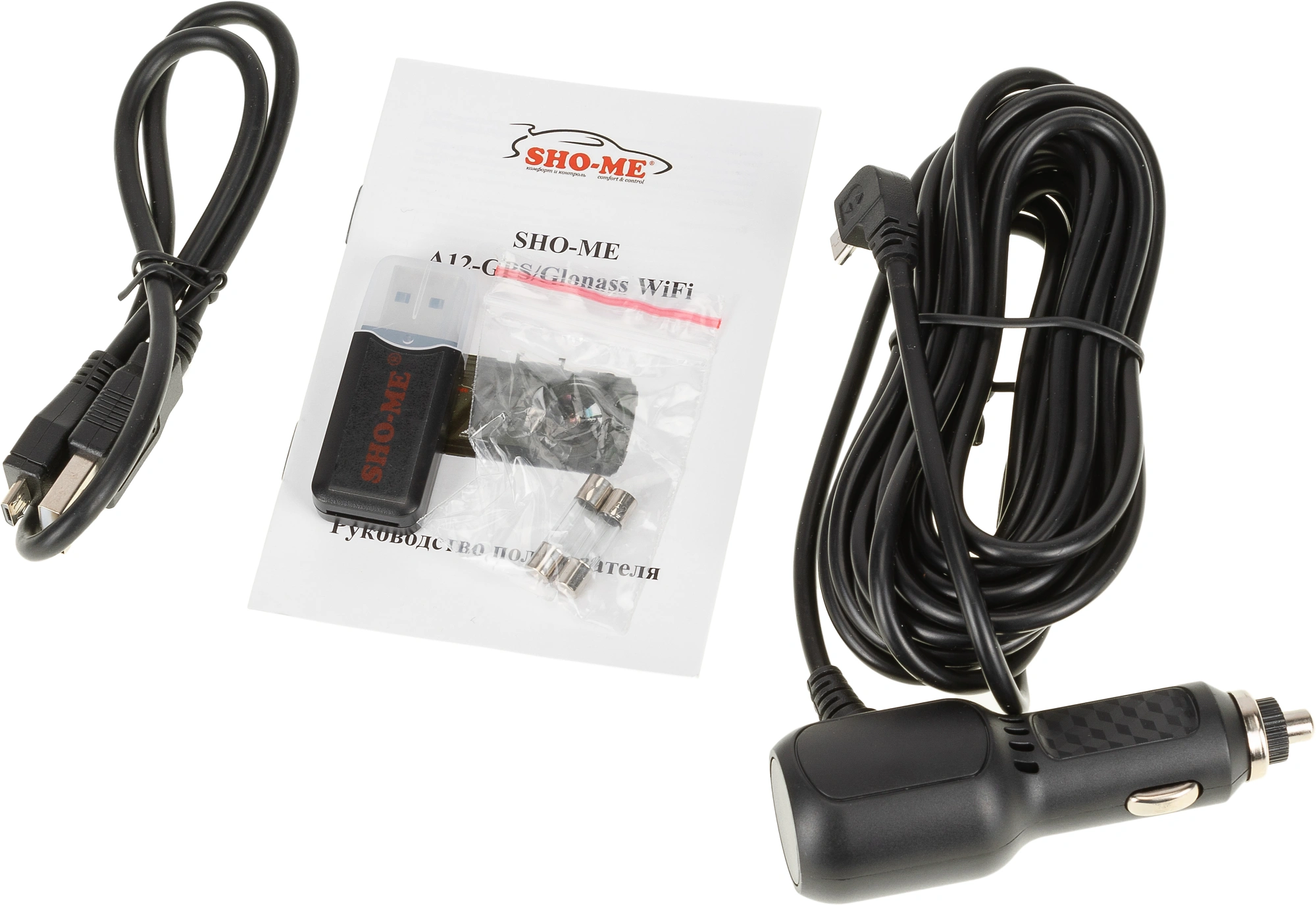 Видеорегистратор Sho-Me A12-GPS/GLONASS WI-FI черный 5Mpix 1296x2304 1296p 140гр. GPS Ambarella A12 — миниатюра 12