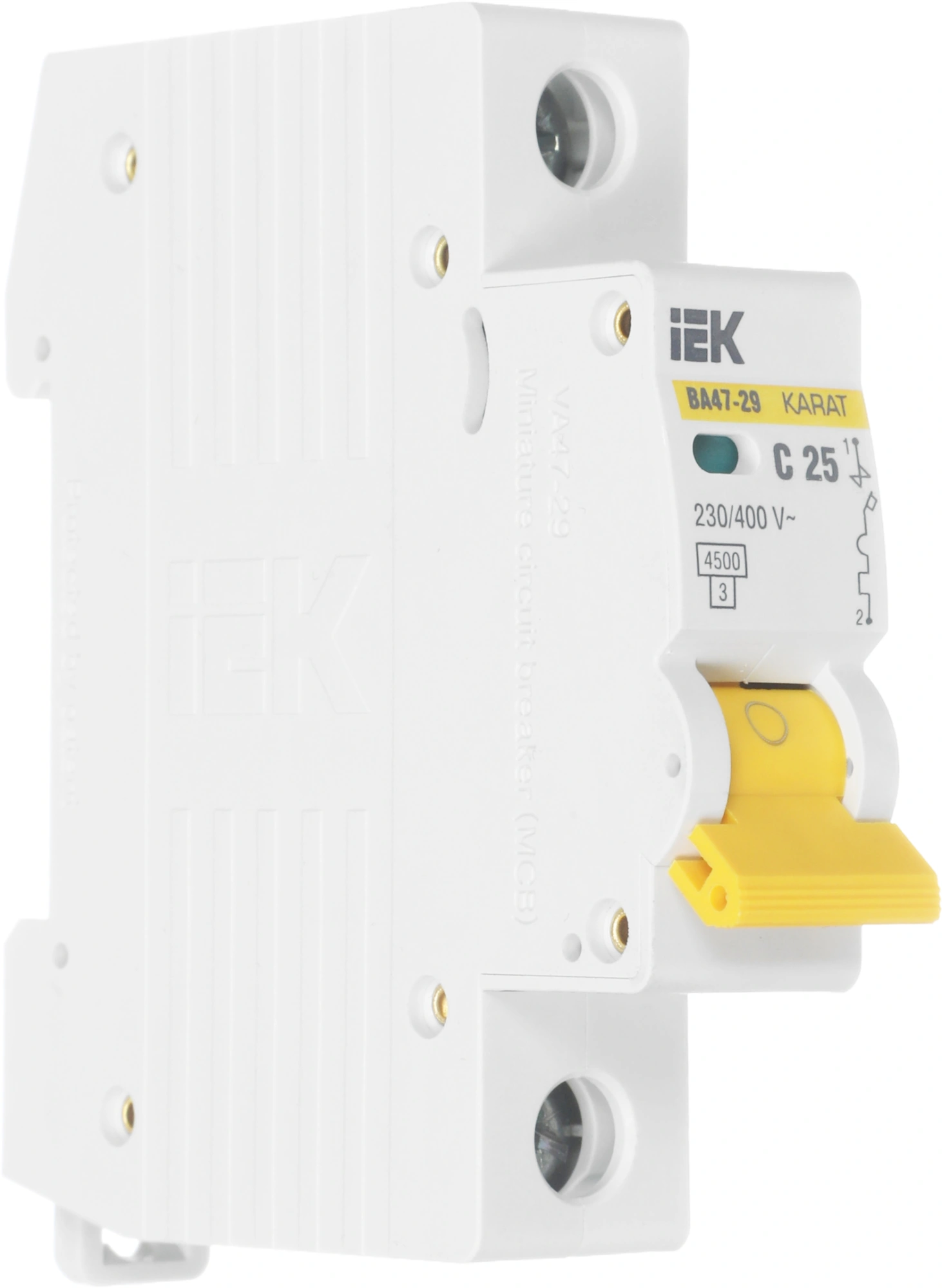 Выключатель автоматический IEK MVA20-1-025-C ВА47-29 25A тип C 4.5kA 1П 230/400В 1мод белый (упак.:1шт) — миниатюра 6
