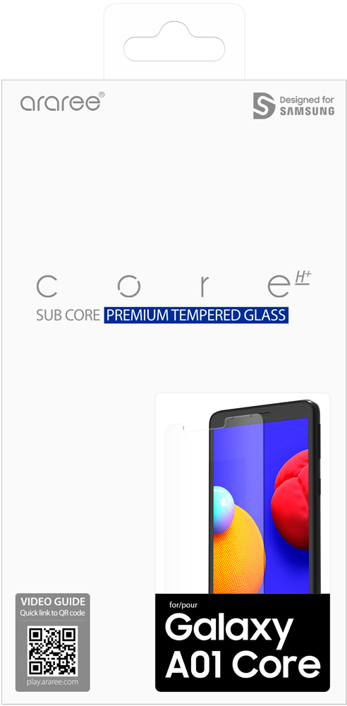 Защитное стекло для экрана Samsung araree by KDLAB для Samsung Galaxy A01 Core прозрачная 1шт. (GP-TTA013KDATR) — миниатюра 2