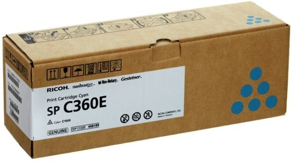 Картридж лазерный Ricoh SP C360E 408189 голубой (1500стр.) для Ricoh SP C360DNw/C360SNw/C360SFNw/C361SFNw