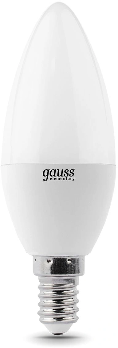 Лампа светодиодная Gauss Elementary 10Вт цок.:E14 свеча 220B св.свеч.бел.теп. C37 (упак.:10шт) (33110) — миниатюра 2
