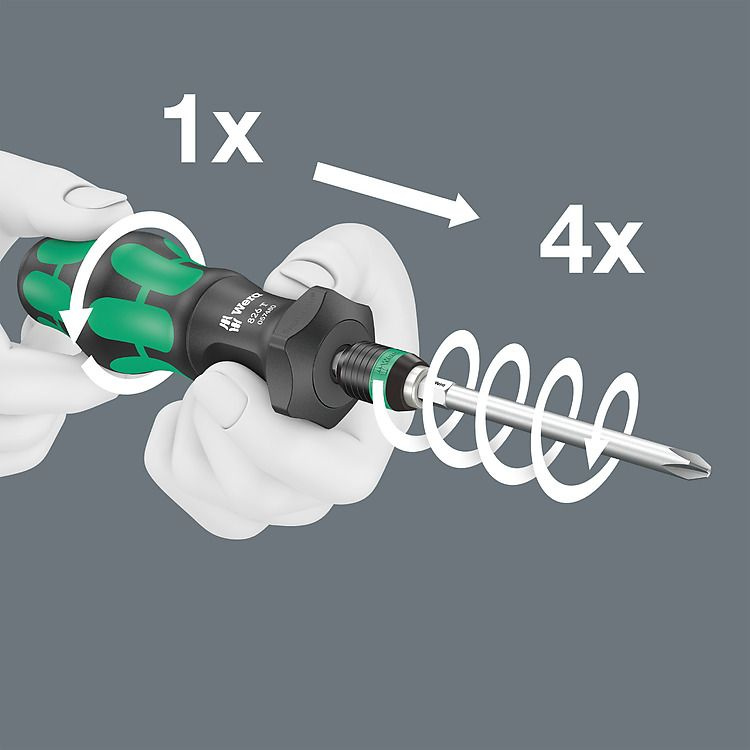 Набор отверток Wera Kraftform Kompakt Turbo Imperial 1 в компл.:19 предметов (WE-057483) — миниатюра 3