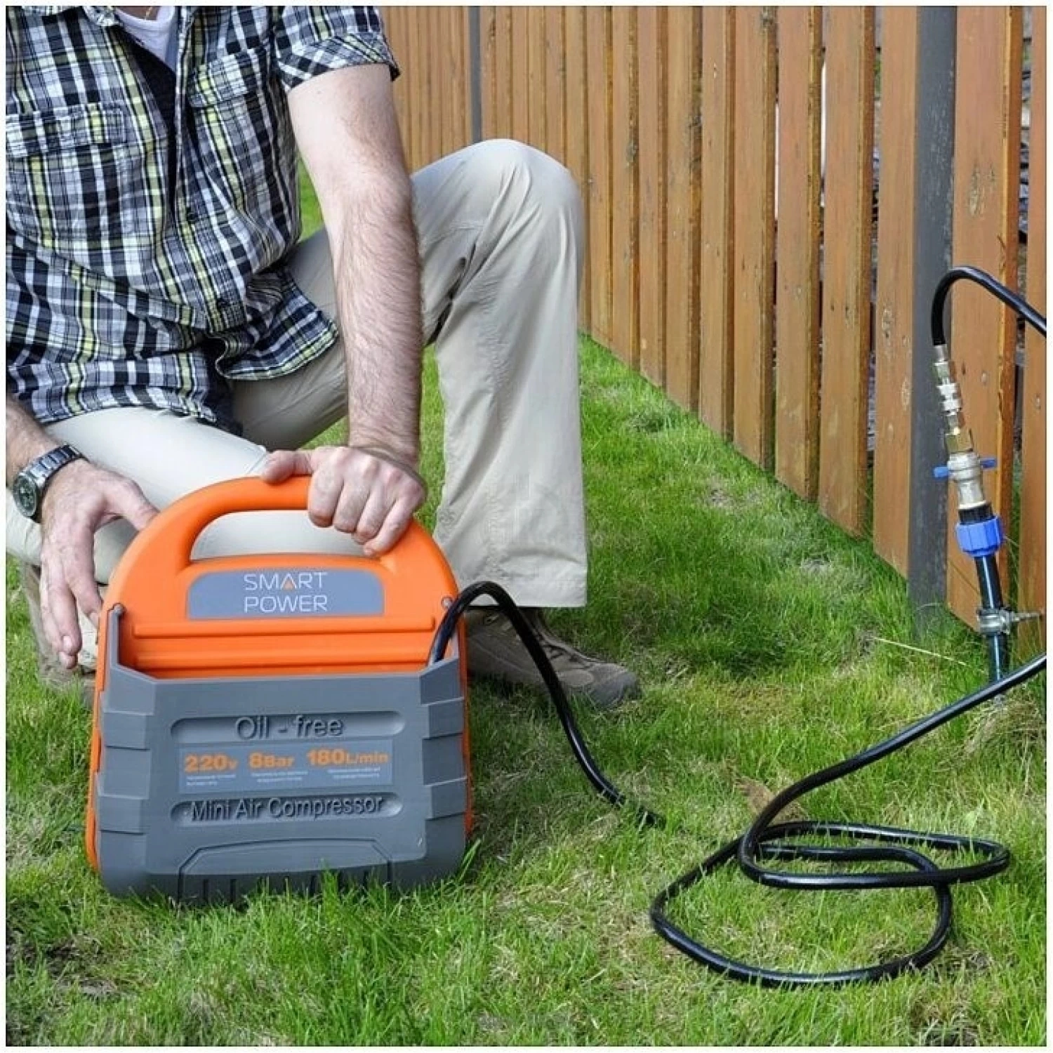 Автомобильный компрессор Berkut Smart Power SAC-180 180л/мин шланг 3.1м — миниатюра 4