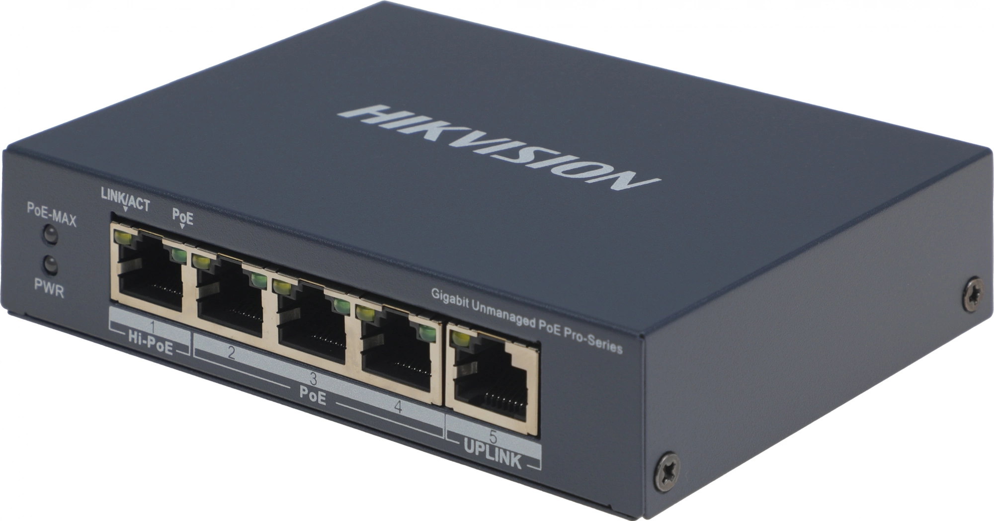 Коммутатор Hikvision DS-3E0505HP-E 5x1Гбит/с 3PoE+ 1PoE++ 60W неуправляемый — миниатюра 2