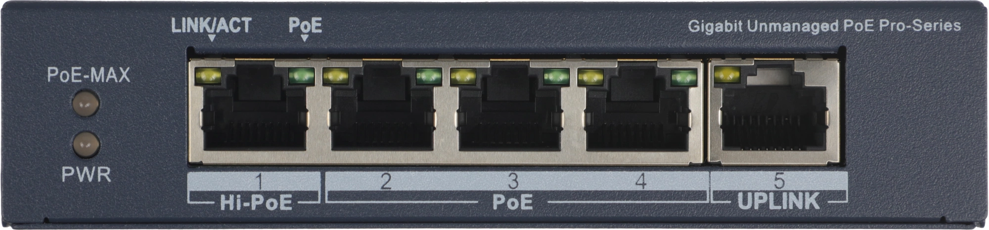 Коммутатор Hikvision DS-3E0505HP-E 5x1Гбит/с 3PoE+ 1PoE++ 60W неуправляемый — миниатюра 5