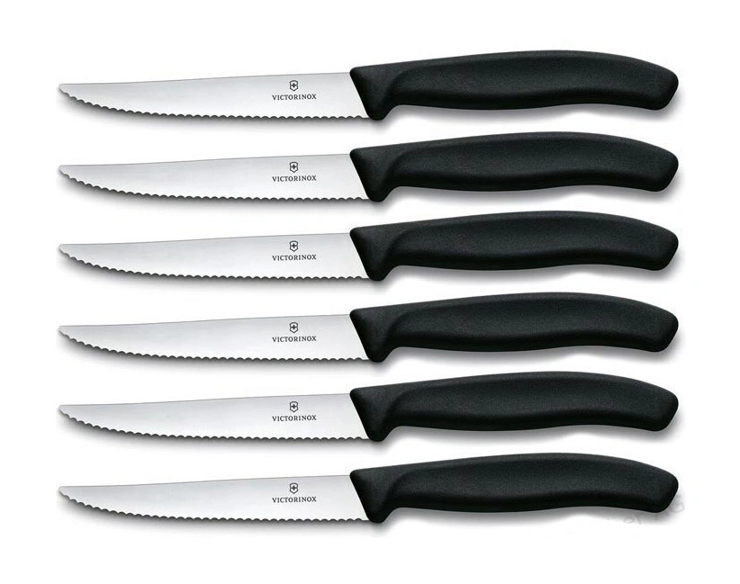 Набор ножей кухон. Victorinox Swiss Classic 6.7233.6 компл.:6предм. черный европодвес — фото 1