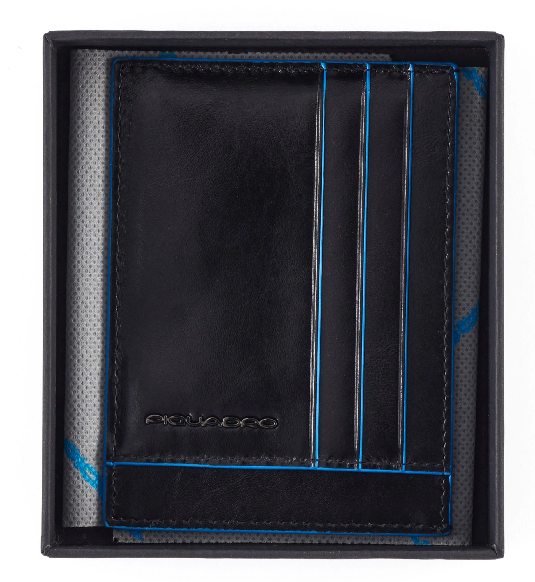 Чехол для кредитных карт Piquadro Blue Square PP2762B2R/N черный натур.кожа — миниатюра 3