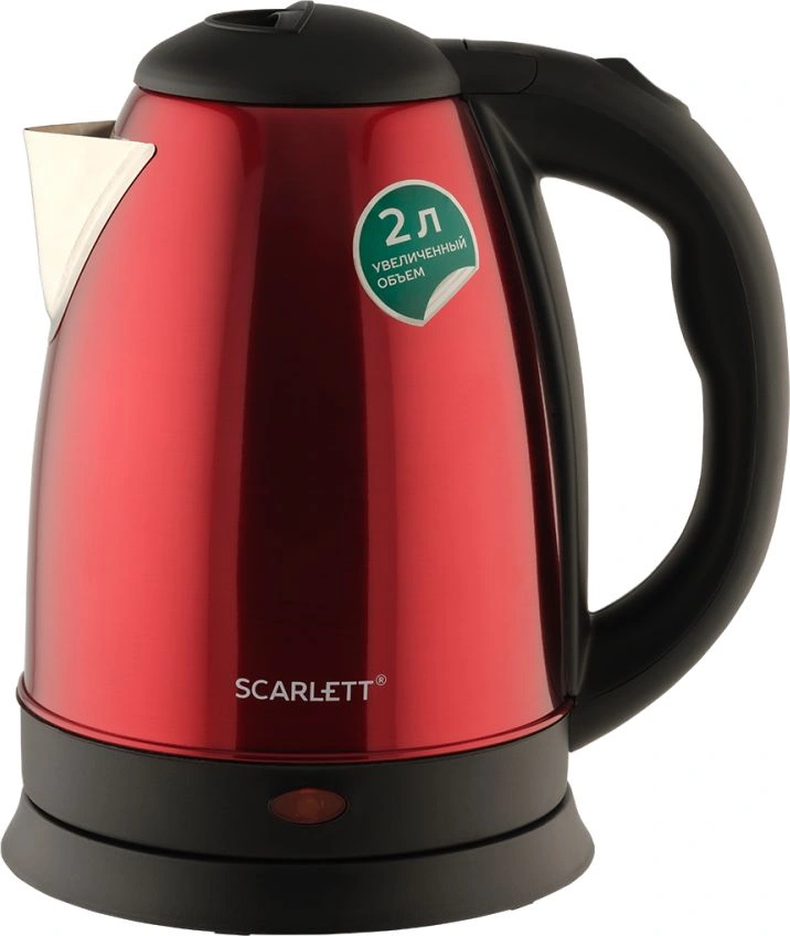 Чайник электрический Scarlett SC-EK21S76 2л. 1800Вт красный корпус: металл — миниатюра 4