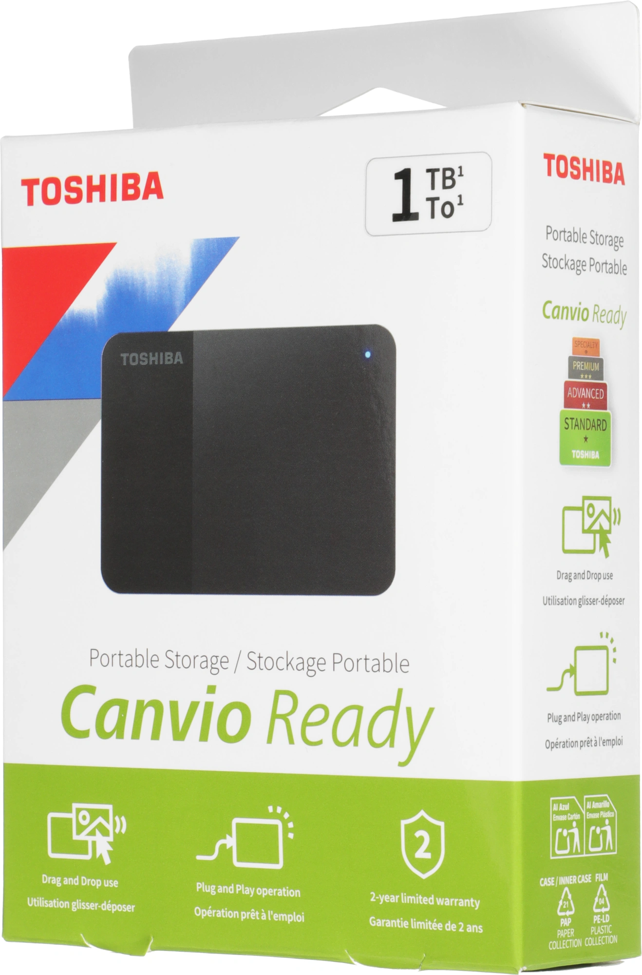 Жесткий диск Toshiba USB3.0 1TB HDTP310EK3AA Canvio Ready 2.5" черный — миниатюра 8