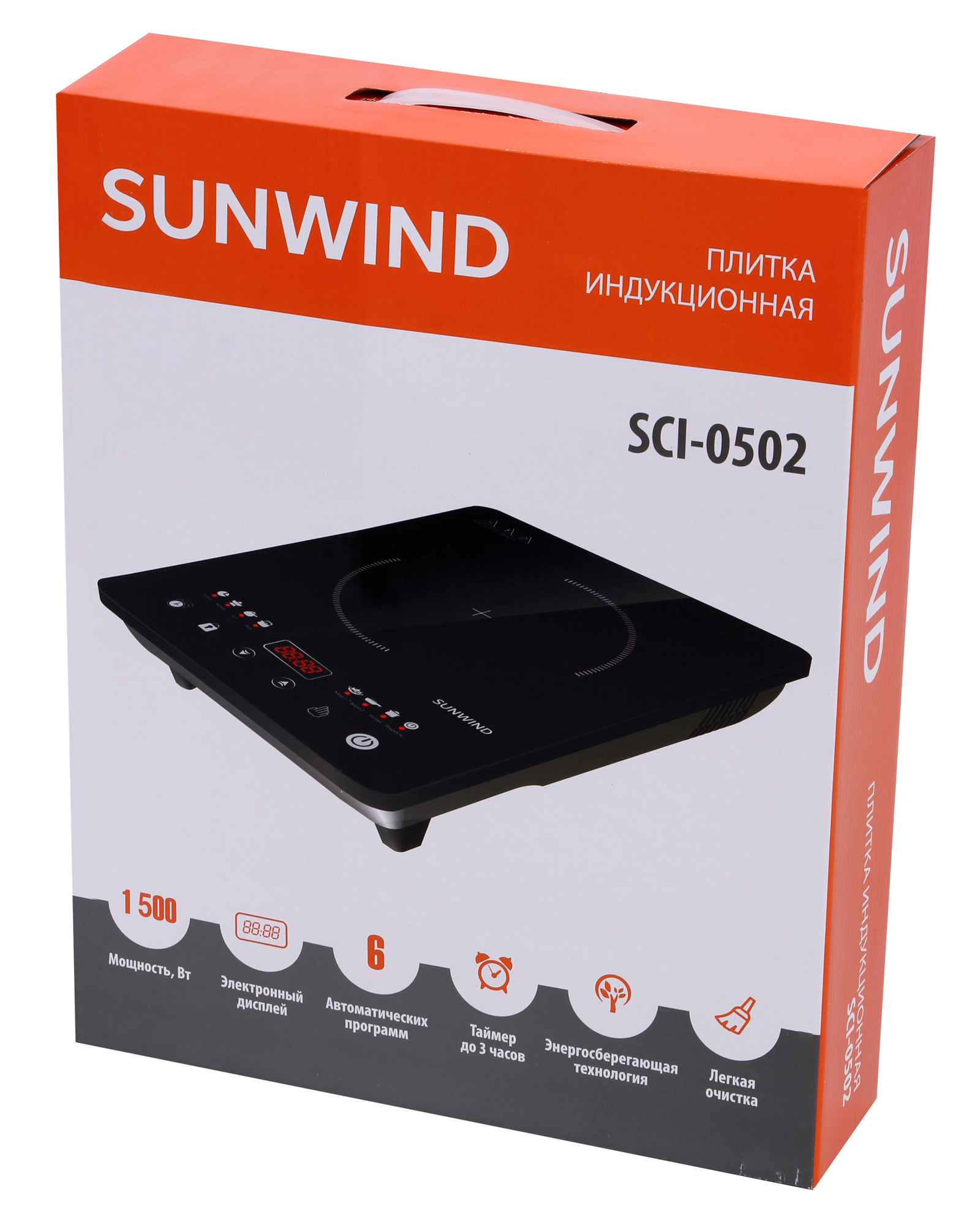 Плита Индукционная SunWind SCI-0502 черный стеклокерамика (настольная) — миниатюра 8