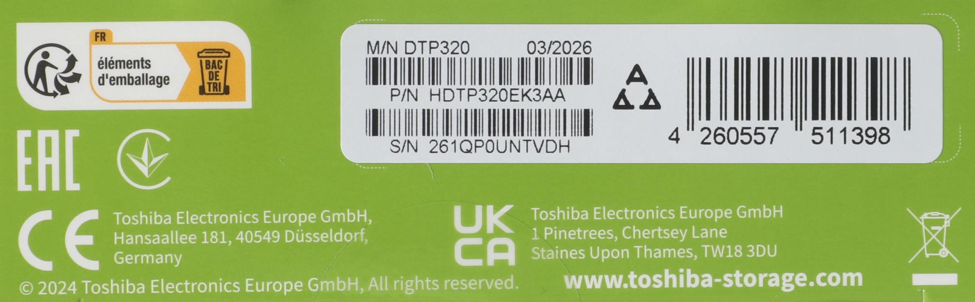 Жесткий диск Toshiba USB3.2 Gen1 2TB HDTP320EK3AA Canvio Ready 2.5" черный — миниатюра 11