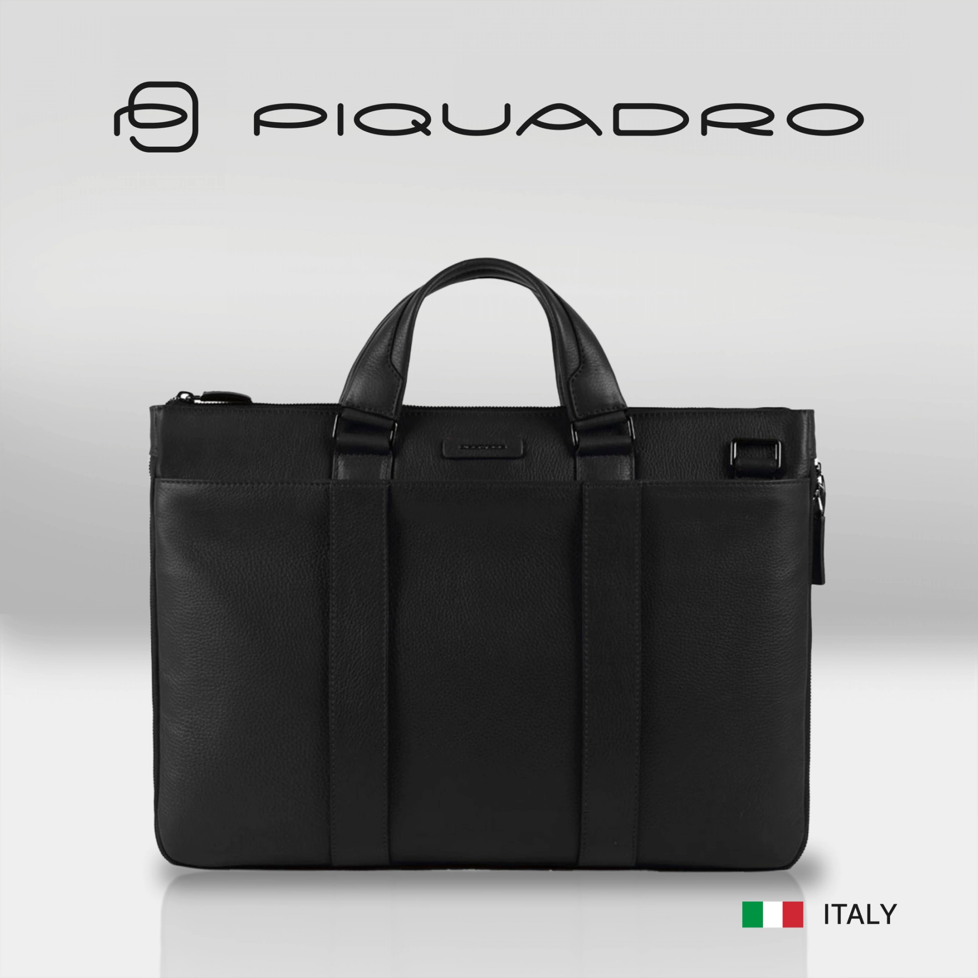 Деловая сумка Piquadro Modus Special CA4021MOS/N с отделением для ноутбука 15.6" черная натур.кожа — миниатюра 2