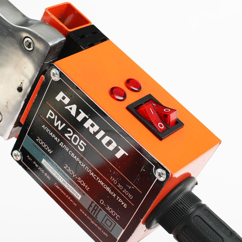 Сварочный аппарат для пластиковых труб Patriot PW 205 2кВт Тмакс.:300 парн.насад. 6насад. (кейс в компл.) (170302010) — миниатюра 4