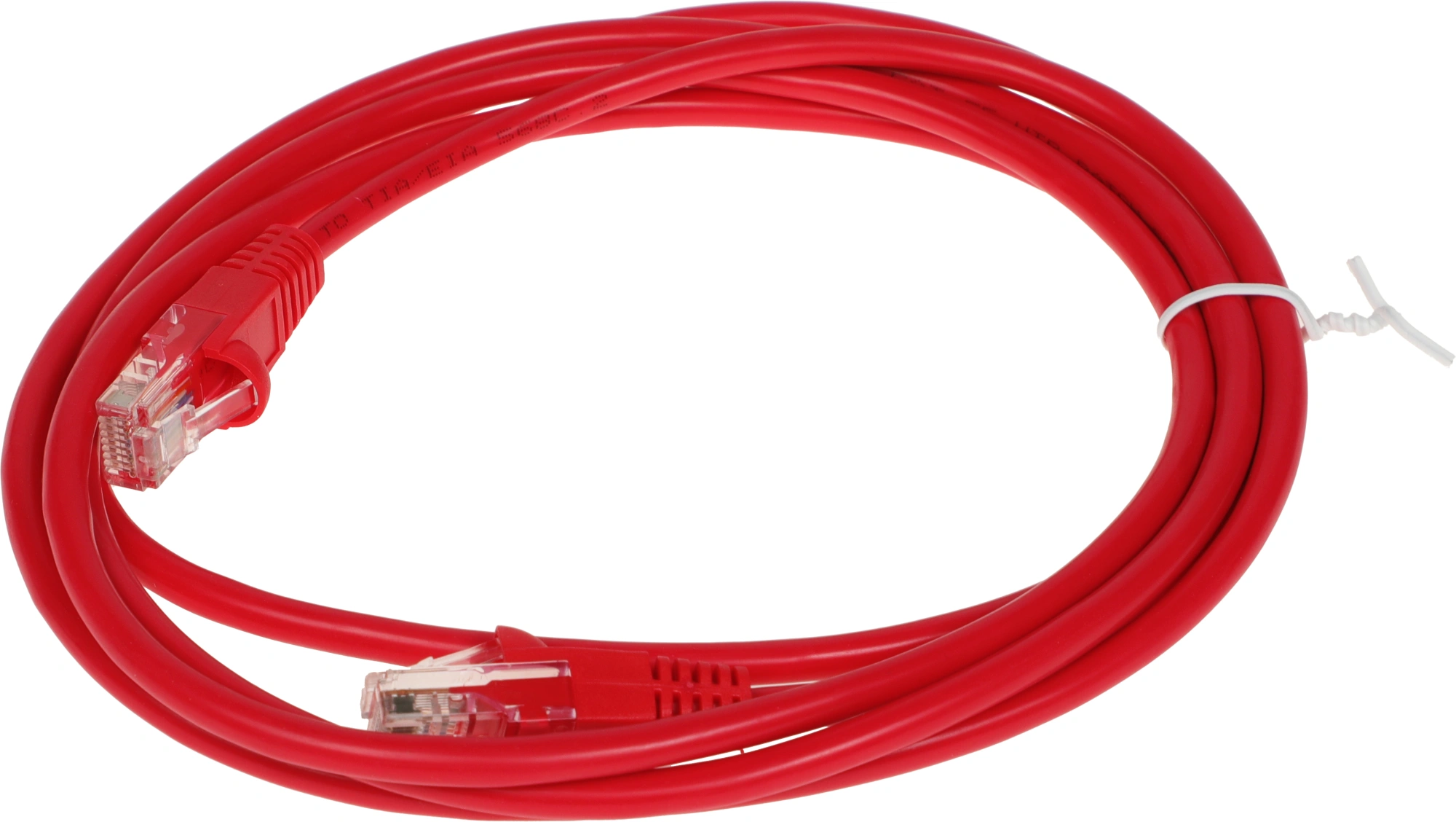 Патч-корд Buro UTP 4 пары cat.5E CCA molded 2м красный RJ-45 (m)-RJ-45 (m) (UTP-5E-2M-R) — фото 1