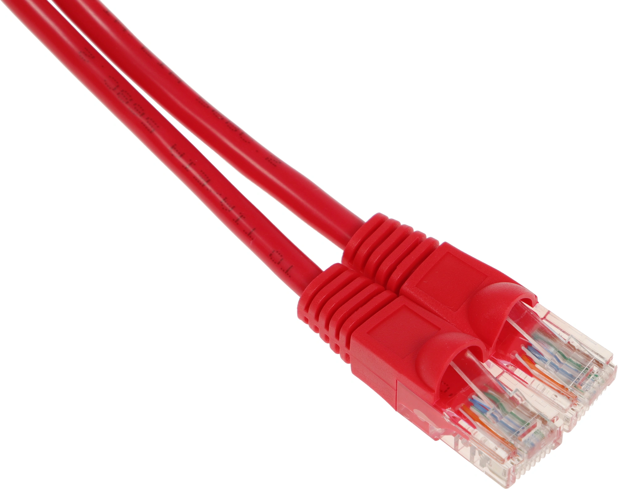 Патч-корд Buro UTP 4 пары cat.5E CCA molded 2м красный RJ-45 (m)-RJ-45 (m) (UTP-5E-2M-R) — миниатюра 2