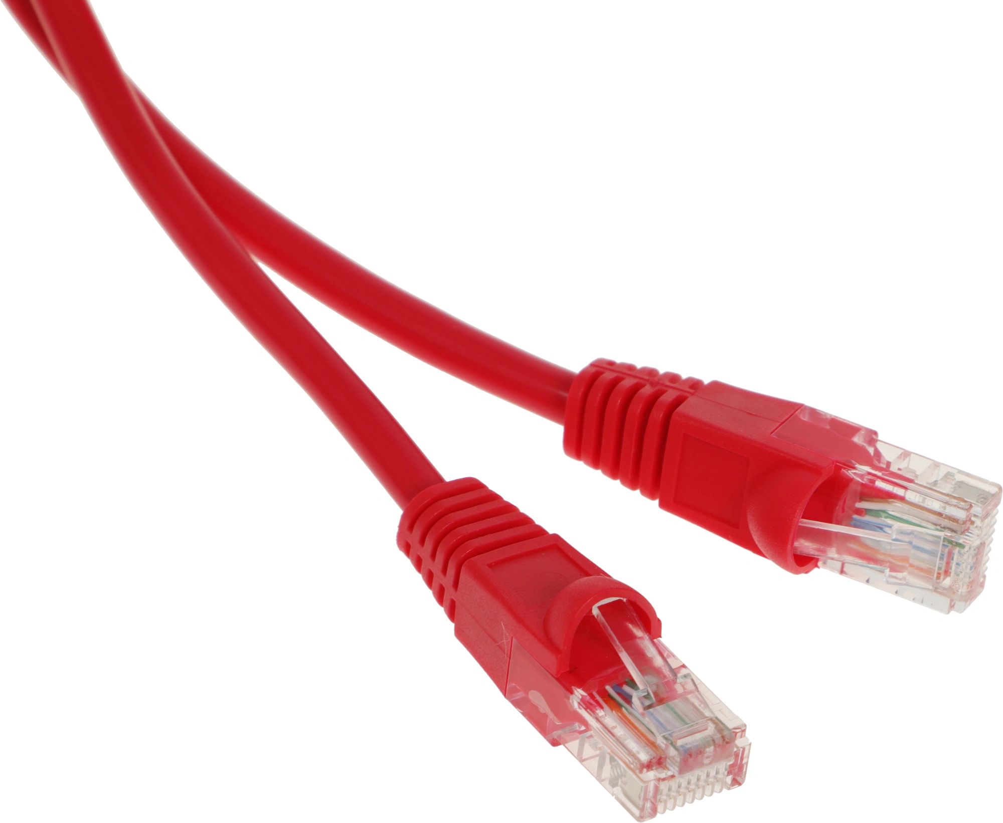 Патч-корд Buro UTP-5E-0.5M-R UTP 4 пары cat.5E CCA molded 0.5м красный RJ-45 (m)-RJ-45 (m) — миниатюра 2