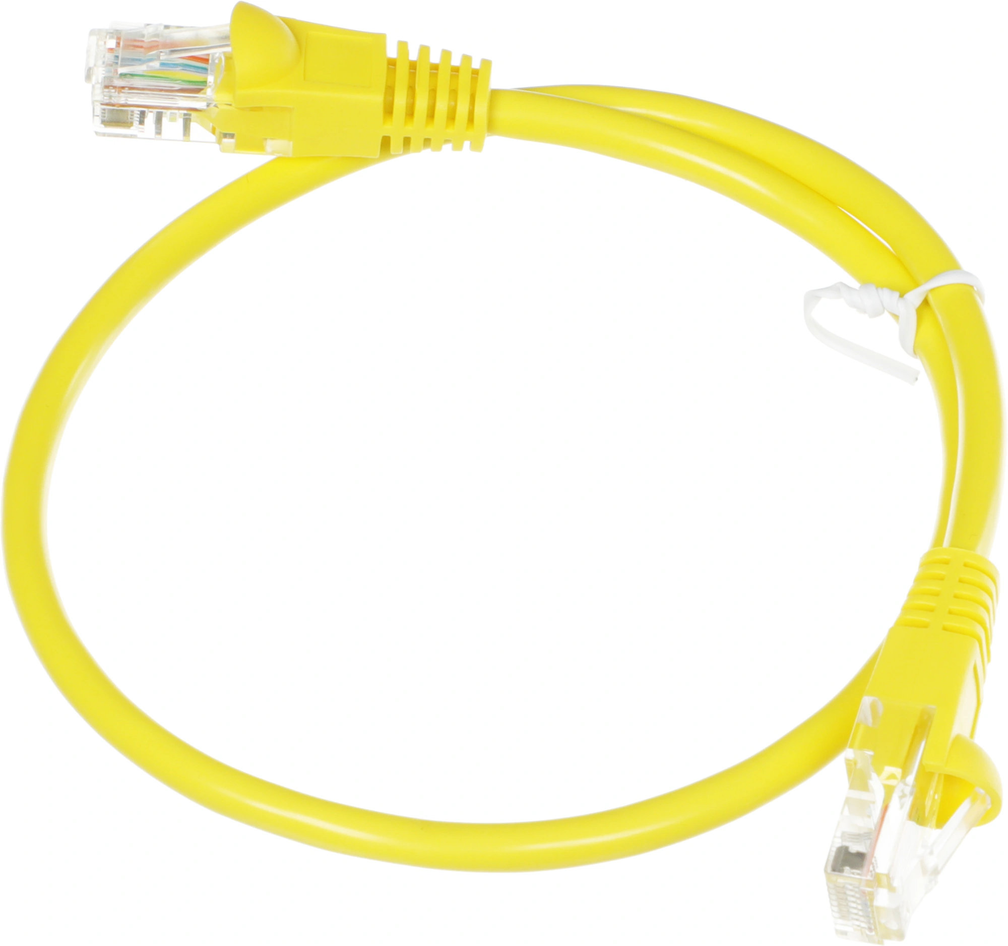 Патч-корд Buro UTP 4 пары cat.5E CCA molded 0.5м желтый RJ-45 (m)-RJ-45 (m) (UTP-5E-0,5M-Y) — фото 1