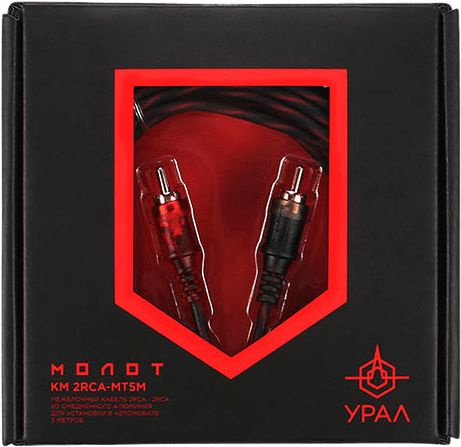 Кабель Ural КМ 2RCA МТ5М 5м межблочный 2RCA-2RCA омедненный алюминий (упак.:1шт) — миниатюра 2
