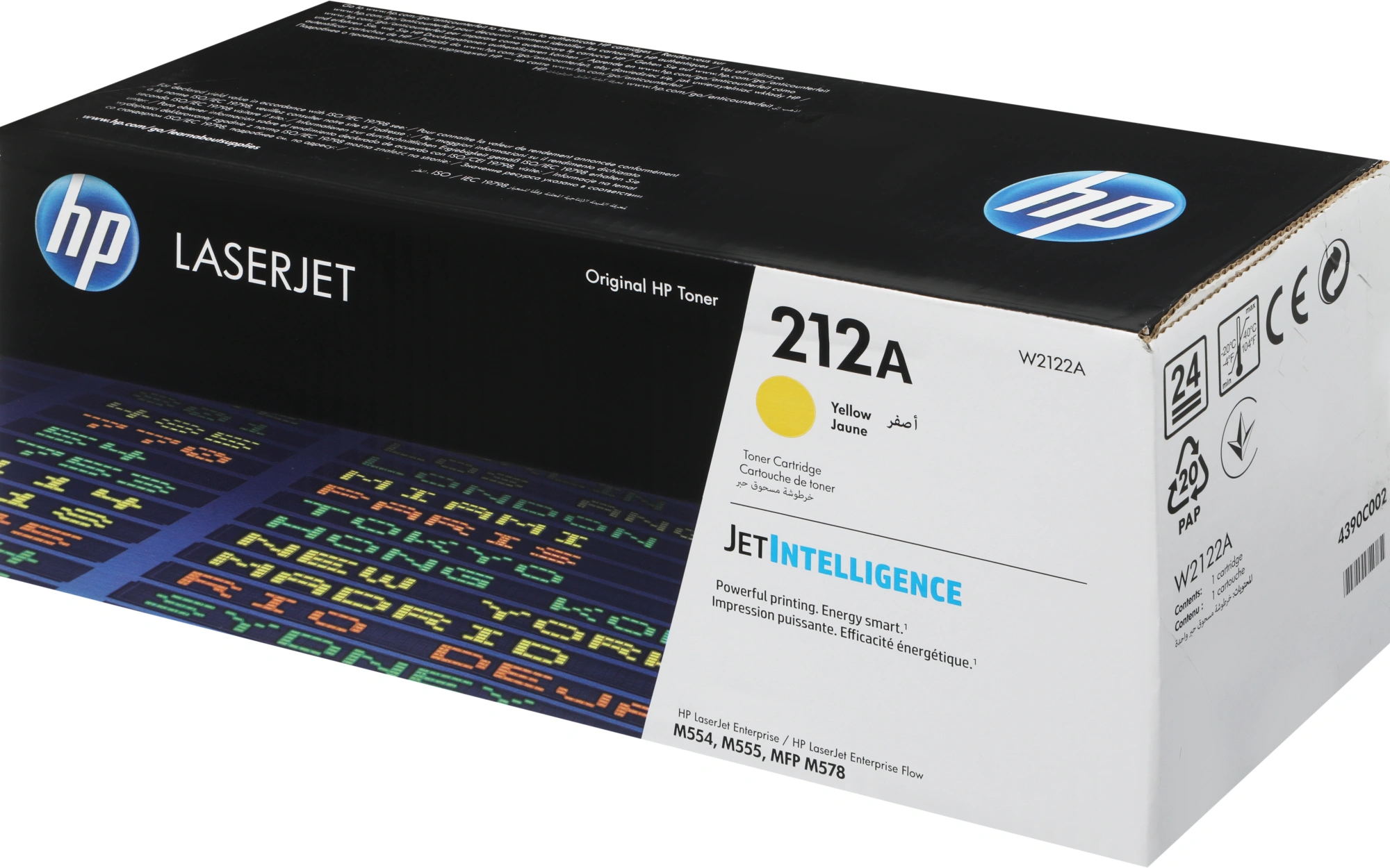 Картридж лазерный HP 212A W2122A желтый бар.в компл. (4500стр.) для HP CLJ Enterprise M554/M555 — миниатюра 5