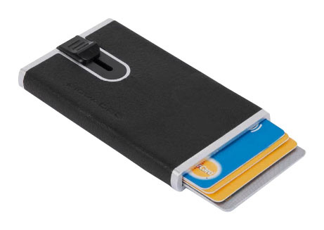 Чехол для кредитных карт Piquadro Black Square PP4825B3R/N черный натур.кожа — миниатюра 2