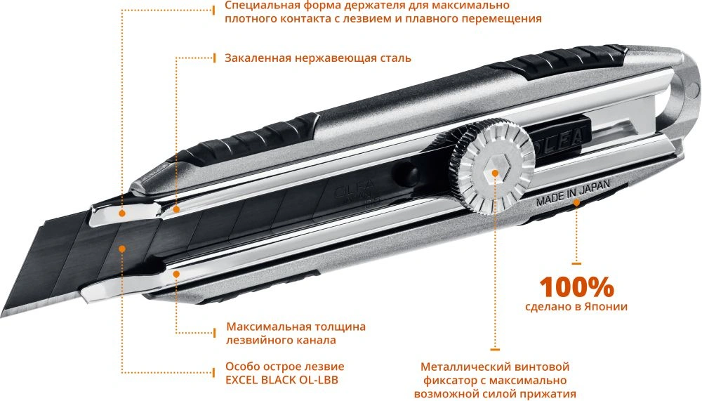 Нож строит. Olfa OL-MXP-L 18мм лезв.1шт — миниатюра 3