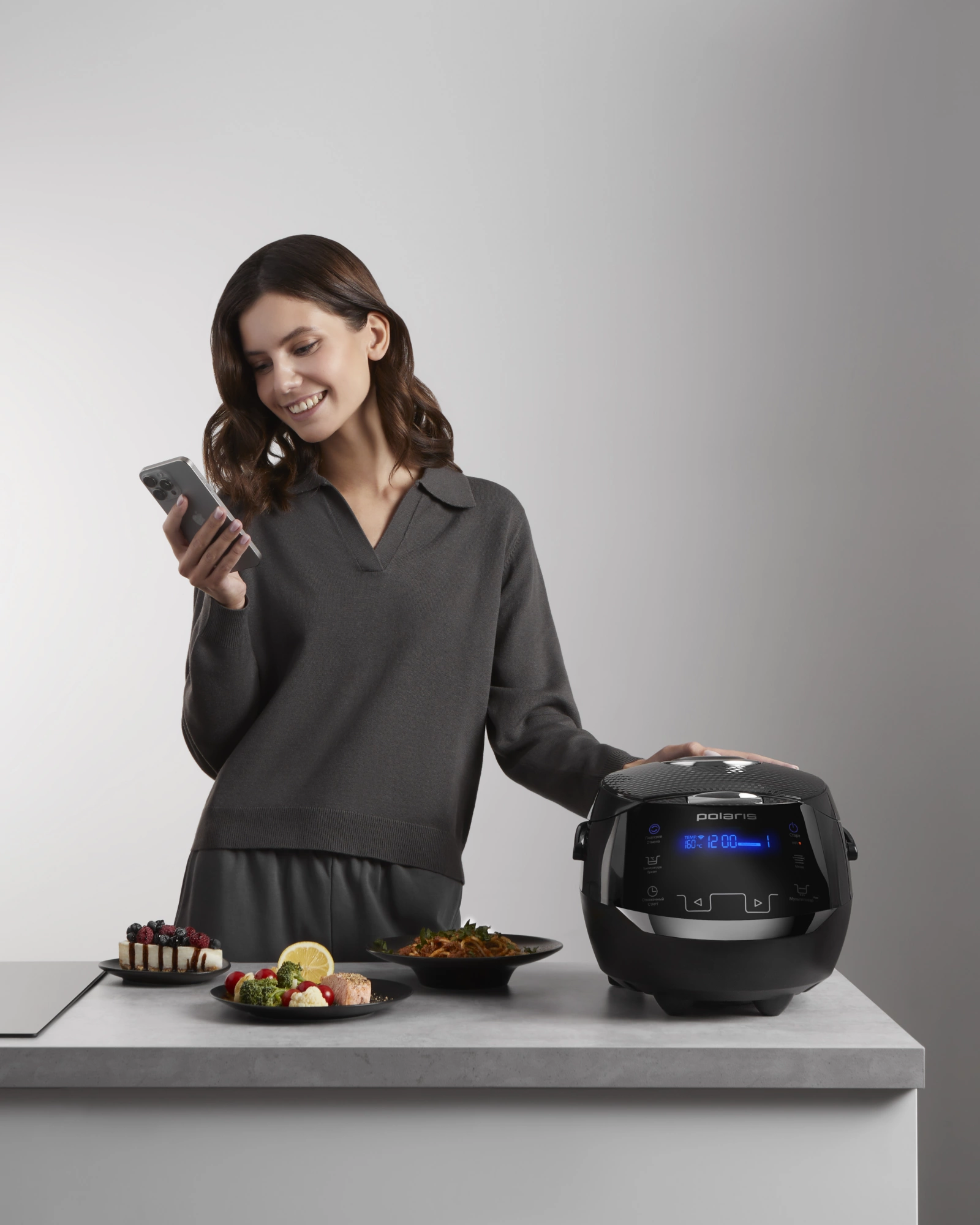 Мультиварка Polaris IQ Home PMC 0526 5л 860Вт черный — миниатюра 17