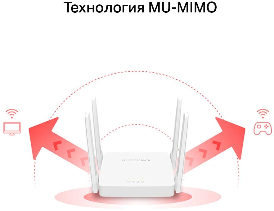 Роутер беспроводной Mercusys AC10 AC1200 10/100BASE-TX белый — миниатюра 4