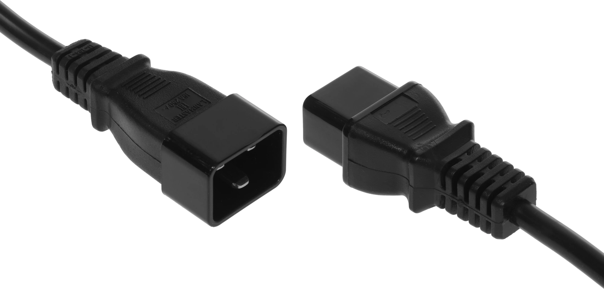 Шнур питания Lanmaster LAN-PP19/20-2.0-BK C19-C20 проводник.:3x1.5мм2 2м 220В 16А черный — миниатюра 3