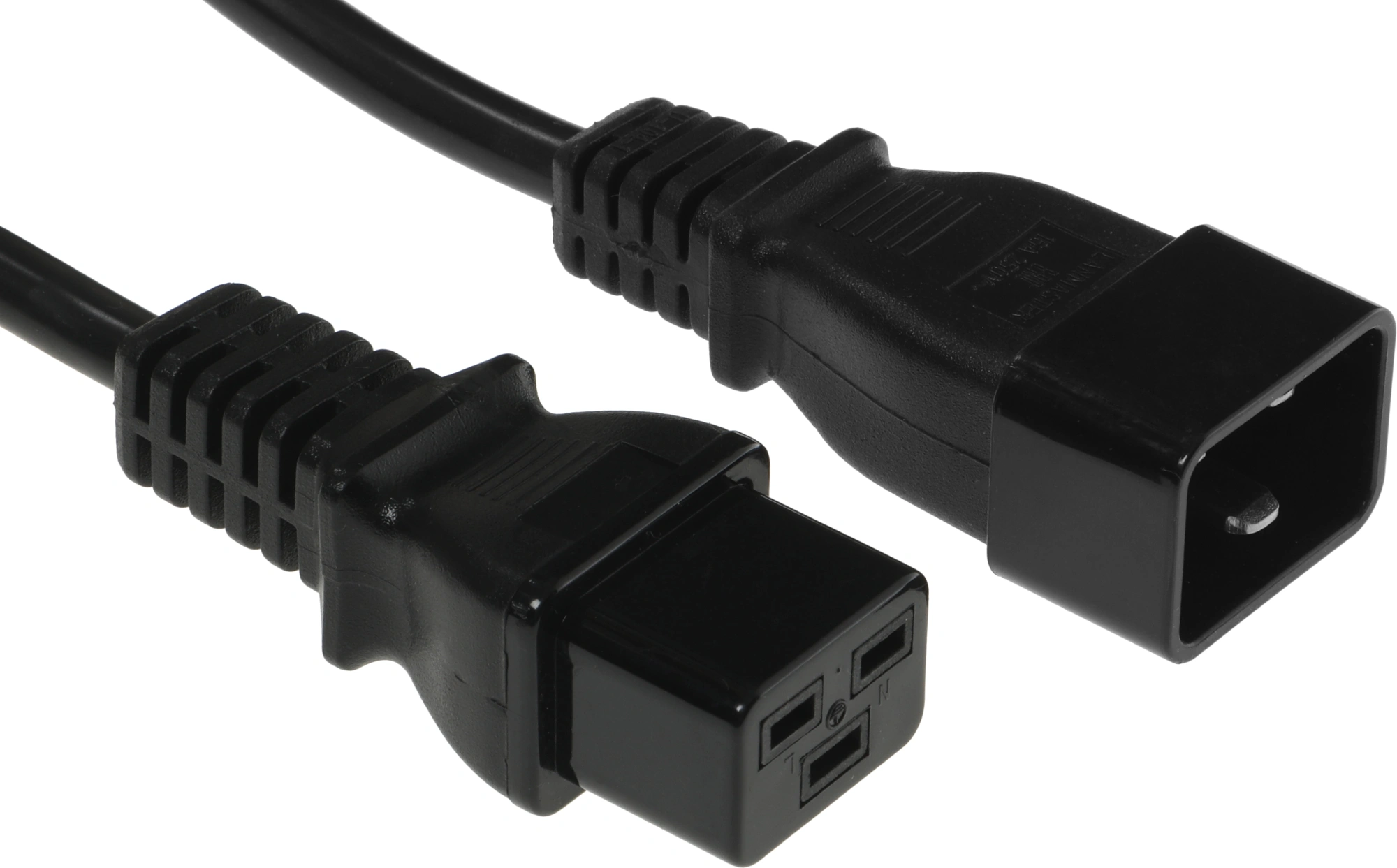 Шнур питания Lanmaster LAN-PP19/20-2.0-BK C19-C20 проводник.:3x1.5мм2 2м 220В 16А черный — миниатюра 4