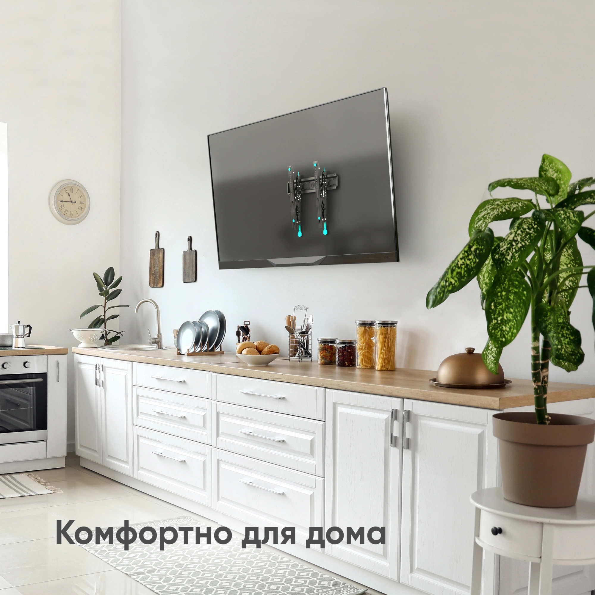 Кронштейн для телевизора Onkron TM5 черный 32"-70" макс.68кг настенный наклон — миниатюра 9