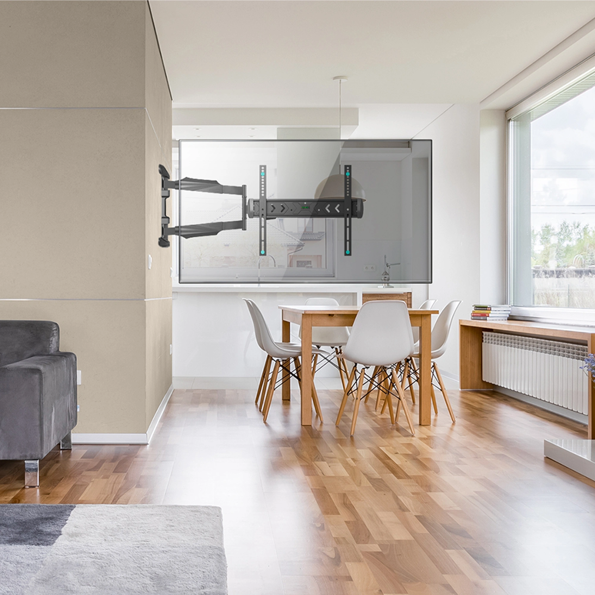 Кронштейн для телевизора Onkron NP47 черный 40"-75" макс.35кг настенный поворот и наклон — миниатюра 5