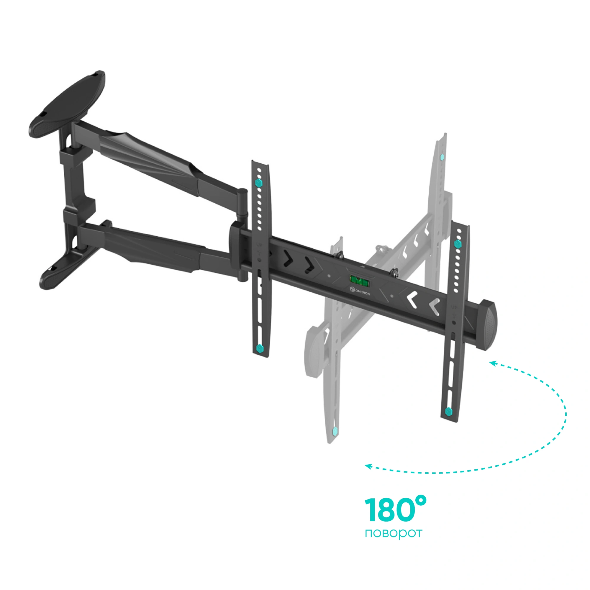 Кронштейн для телевизора Onkron NP47 черный 40"-75" макс.35кг настенный поворот и наклон — миниатюра 8