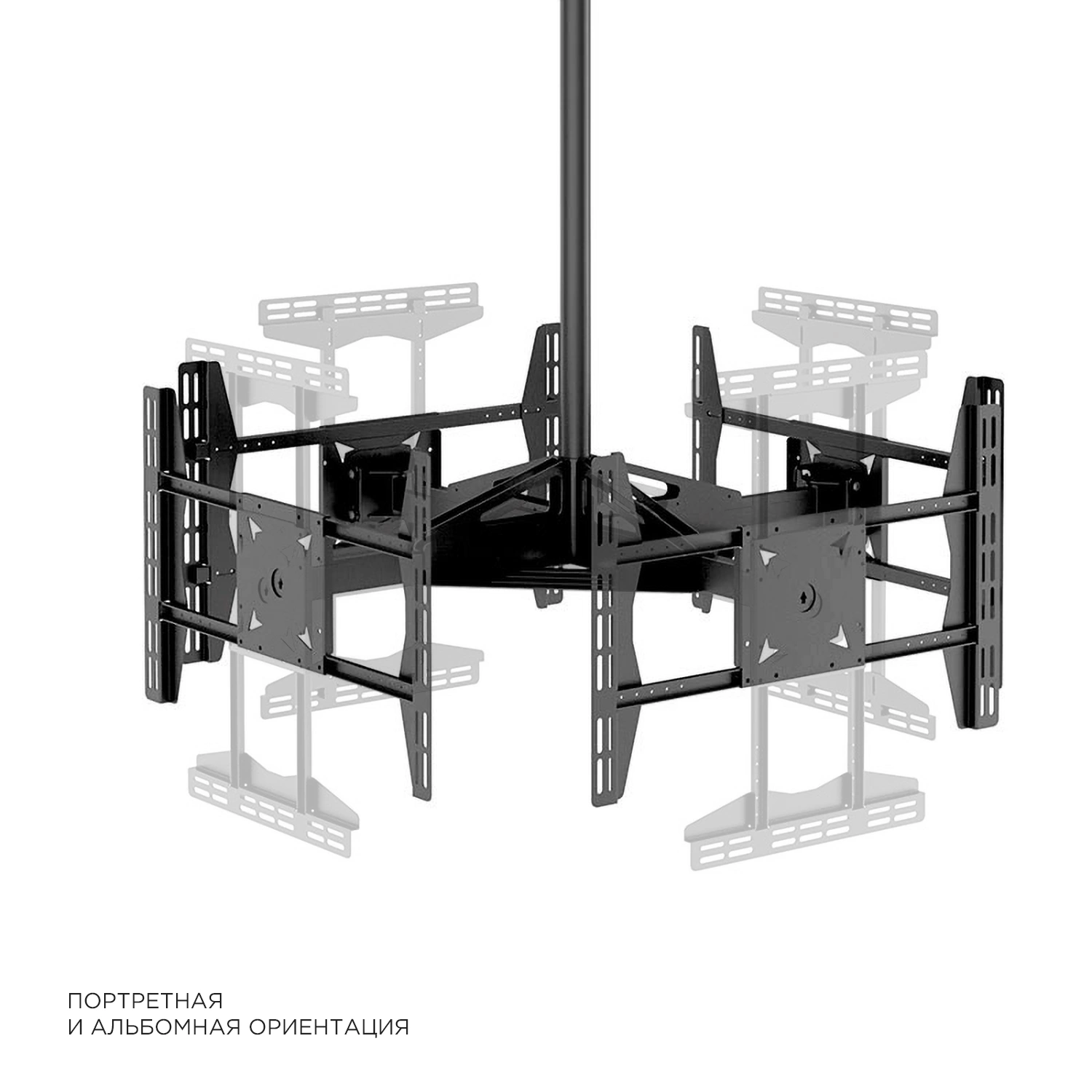 Кронштейн для телевизора Onkron CPRO2L-4 черный 32"-55" макс.154кг потолочный поворот и наклон — миниатюра 3
