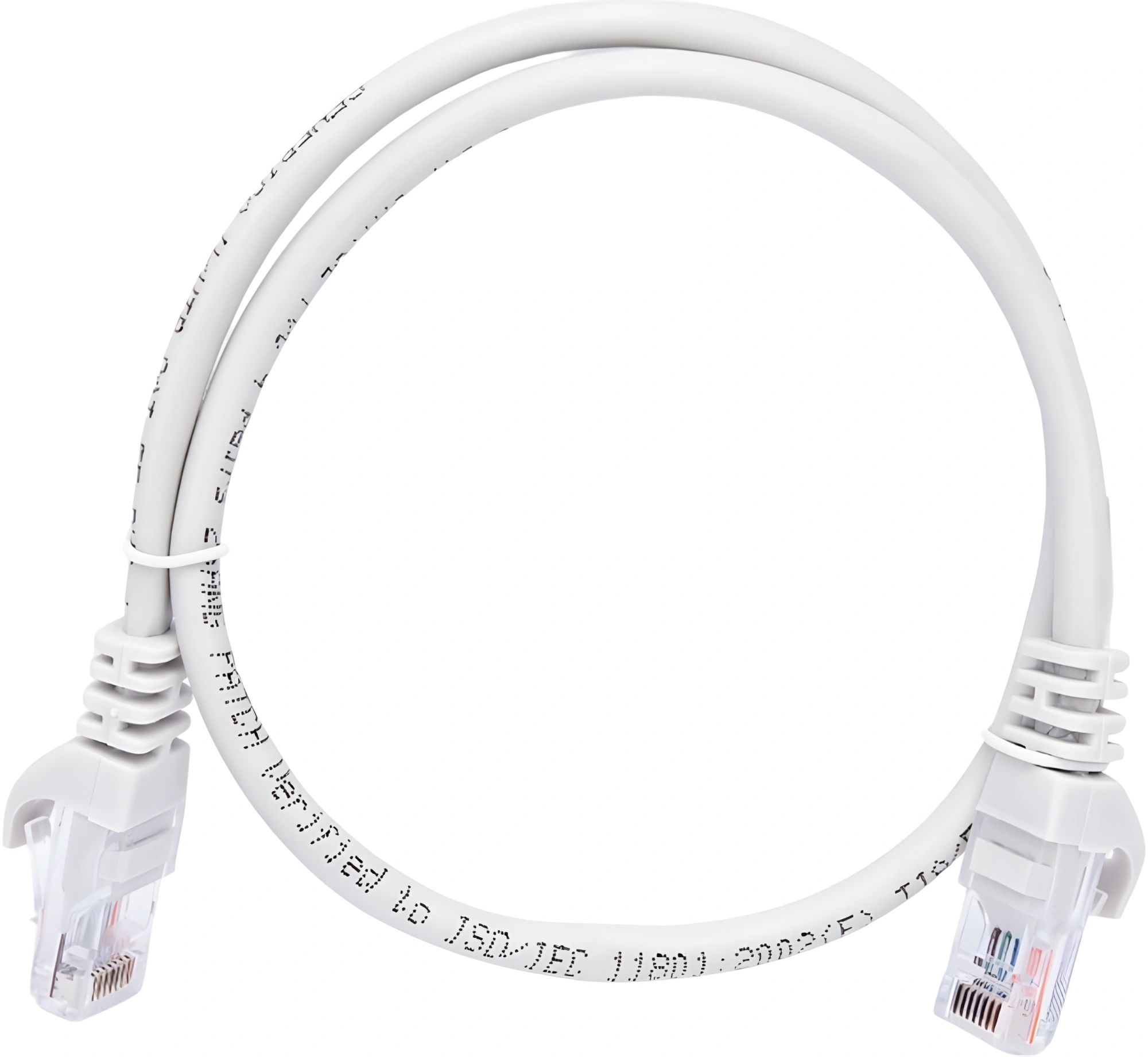 Патч-корд ITK PC01-C5EU-05M UTP RJ-45 вил.-вилка RJ-45 кат.5E 0.5м серый ПВХ — миниатюра 2