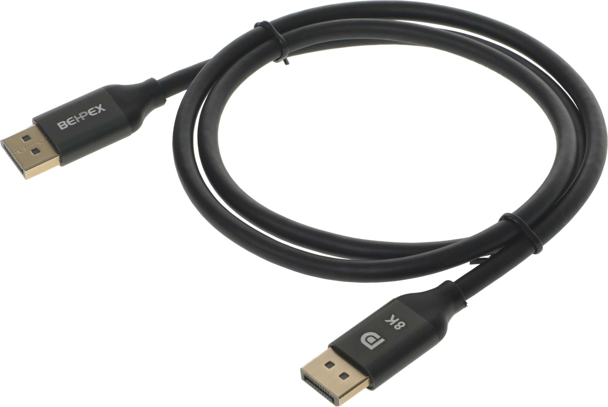 Кабель аудио-видео Ultra HD v1.4 DisplayPort (m)/DisplayPort (m) 1м. черный — миниатюра 2