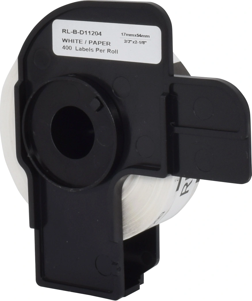 Картридж ленточный Cactus CS-DK11204 DK-11204 черный на белом для Brother P-touch QL-500, QL-550, QL-700, QL-800 — миниатюра 2