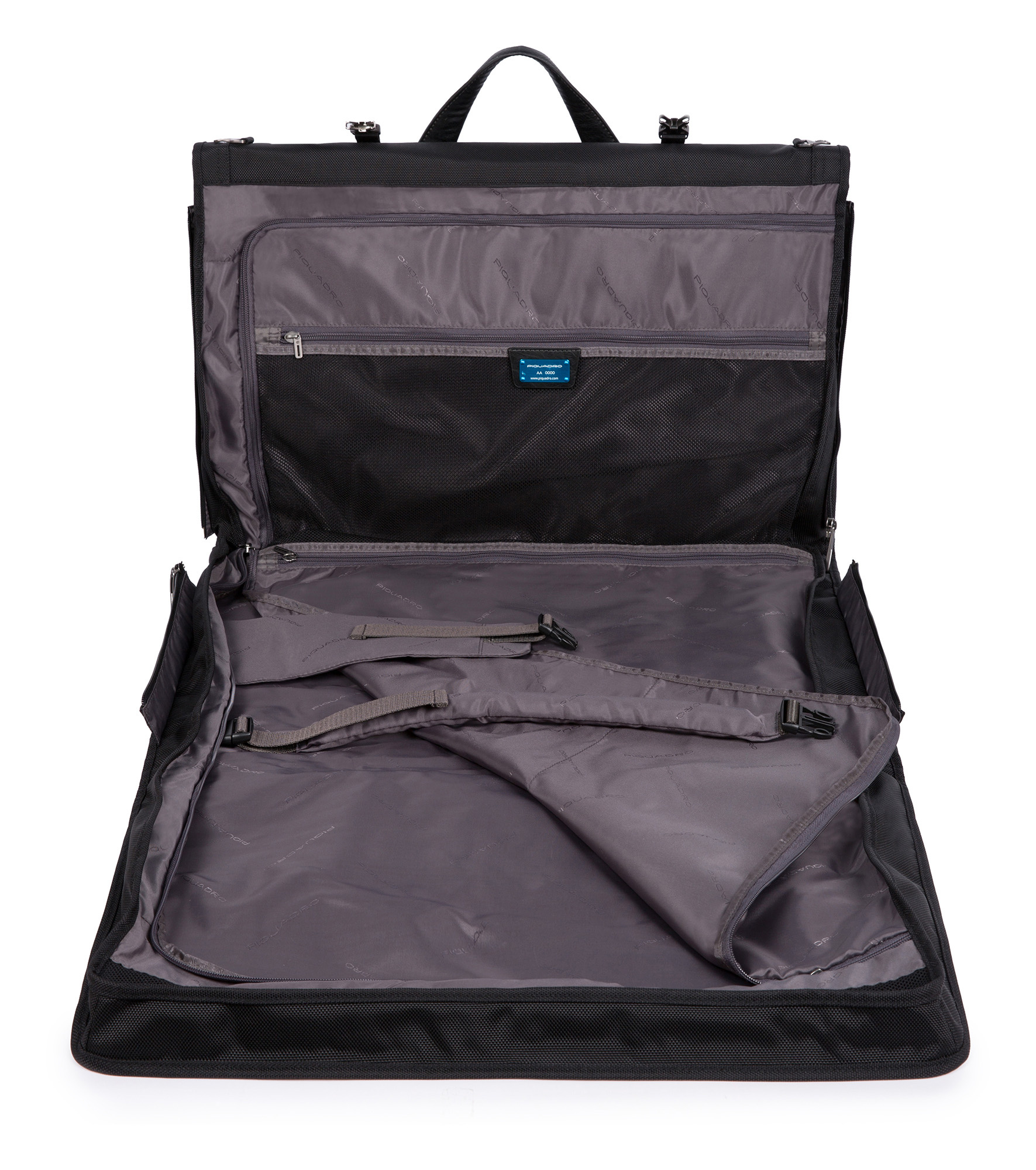 Сумка портплед Piquadro Brief2 PA4344BR2/N черная нейлон/натур.кожа — миниатюра 2