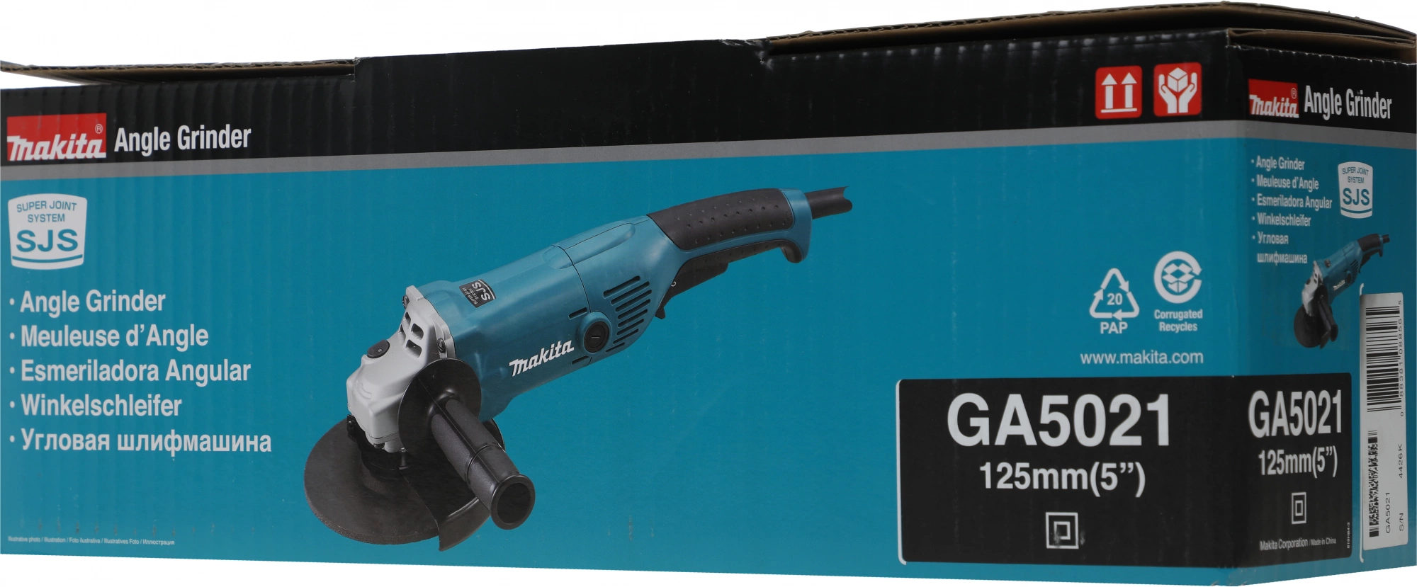 Углошлифовальная машина Makita GA5021 1050Вт 11000об/мин рез.шпин.:M14 d=125мм — миниатюра 10