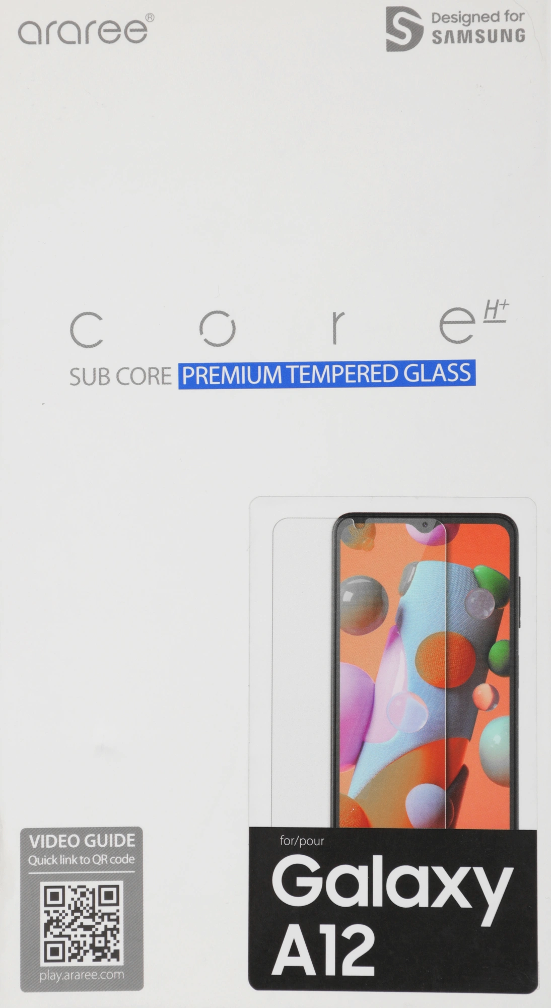Защитное стекло для экрана Samsung araree by KDLAB для Samsung Galaxy A12 прозрачная 1шт. (GP-TTA125KDATR) — миниатюра 4