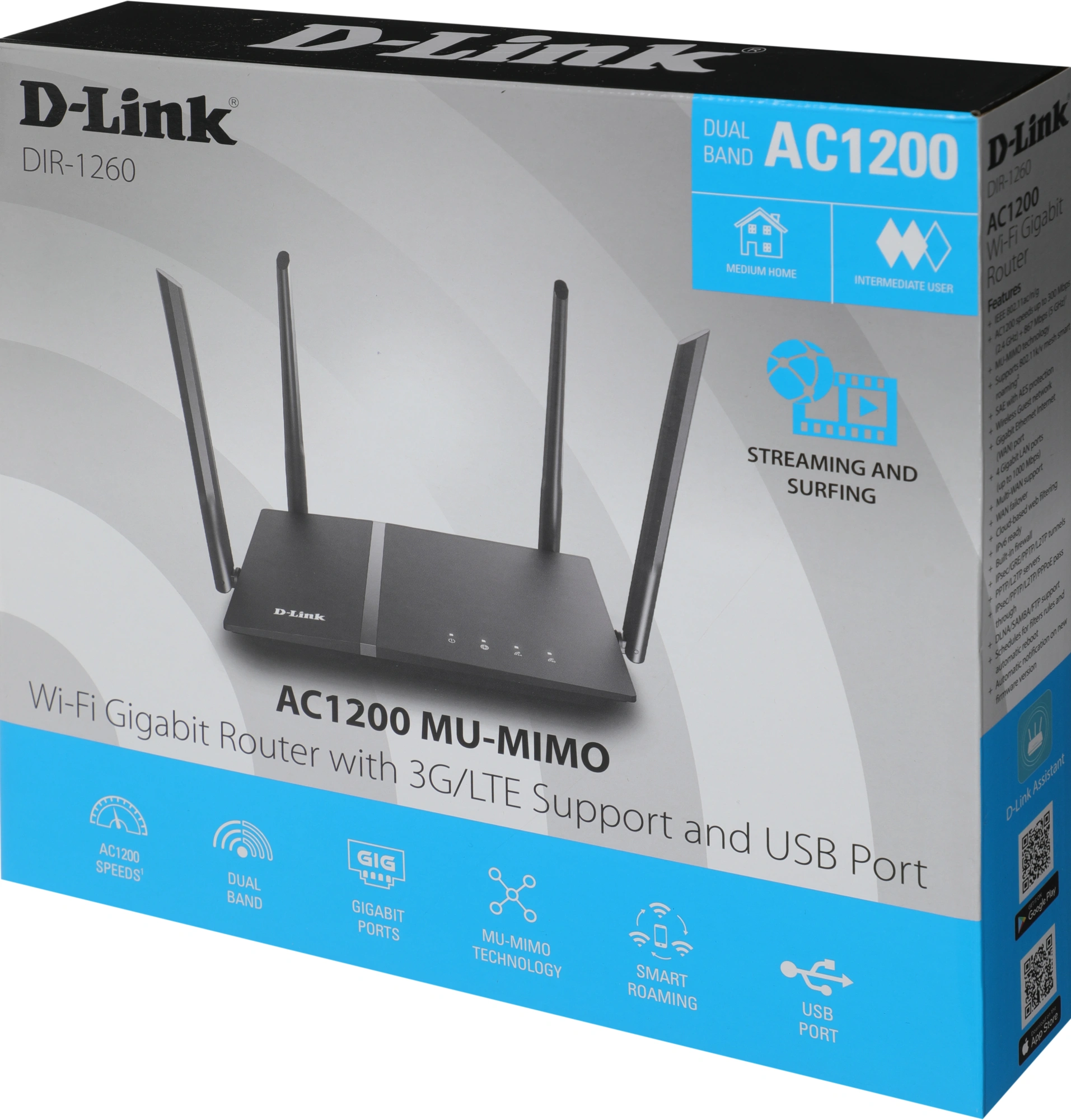 Роутер беспроводной D-Link DIR-1260/RU/R1A AC1200 10/100/1000BASE-TX/4G ready черный — миниатюра 11