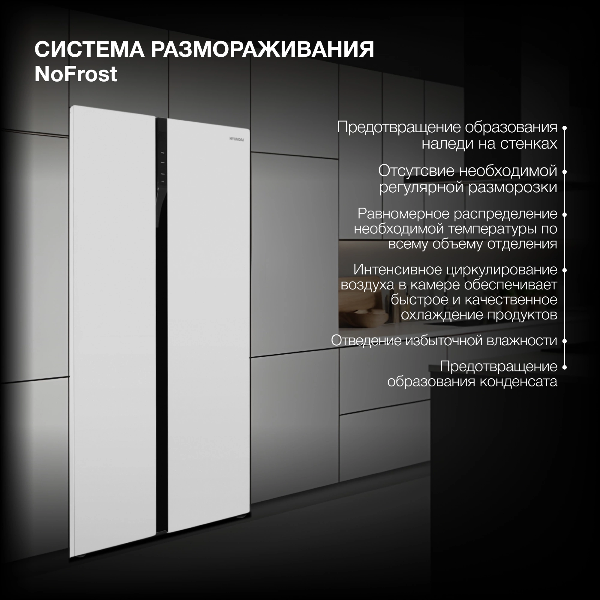 Холодильник Hyundai CS5003F 2-хкамерн. белый инвертер — миниатюра 33