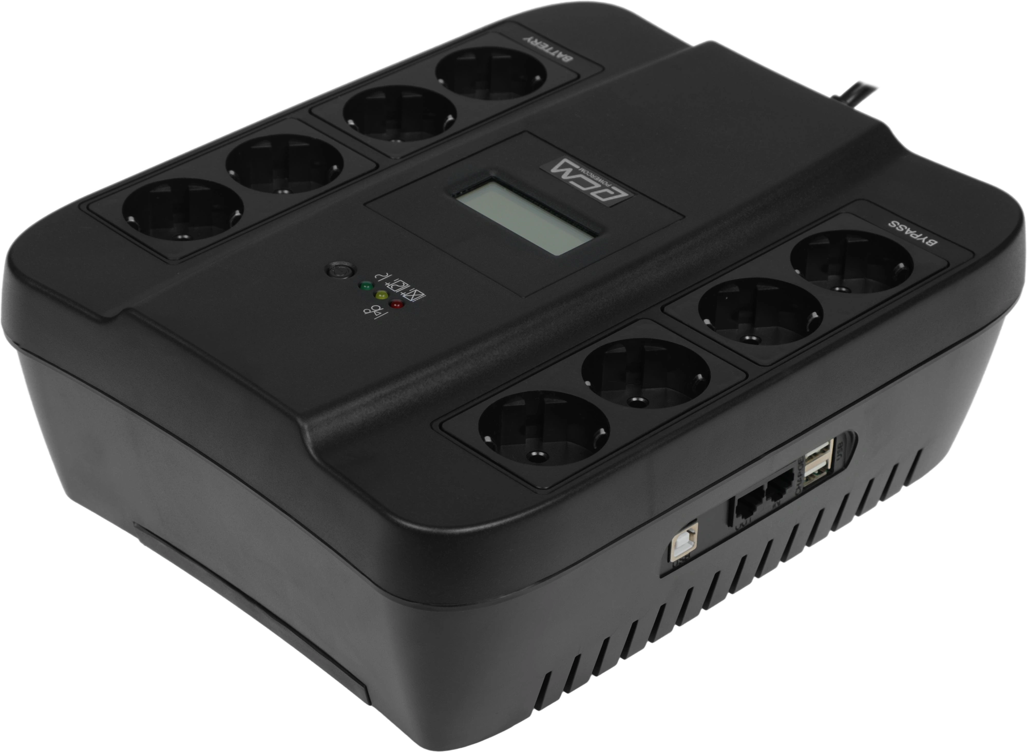 Источник бесперебойного питания Powercom Spider SPD-750U LCD USB 450Вт 750ВА черный — фото 1