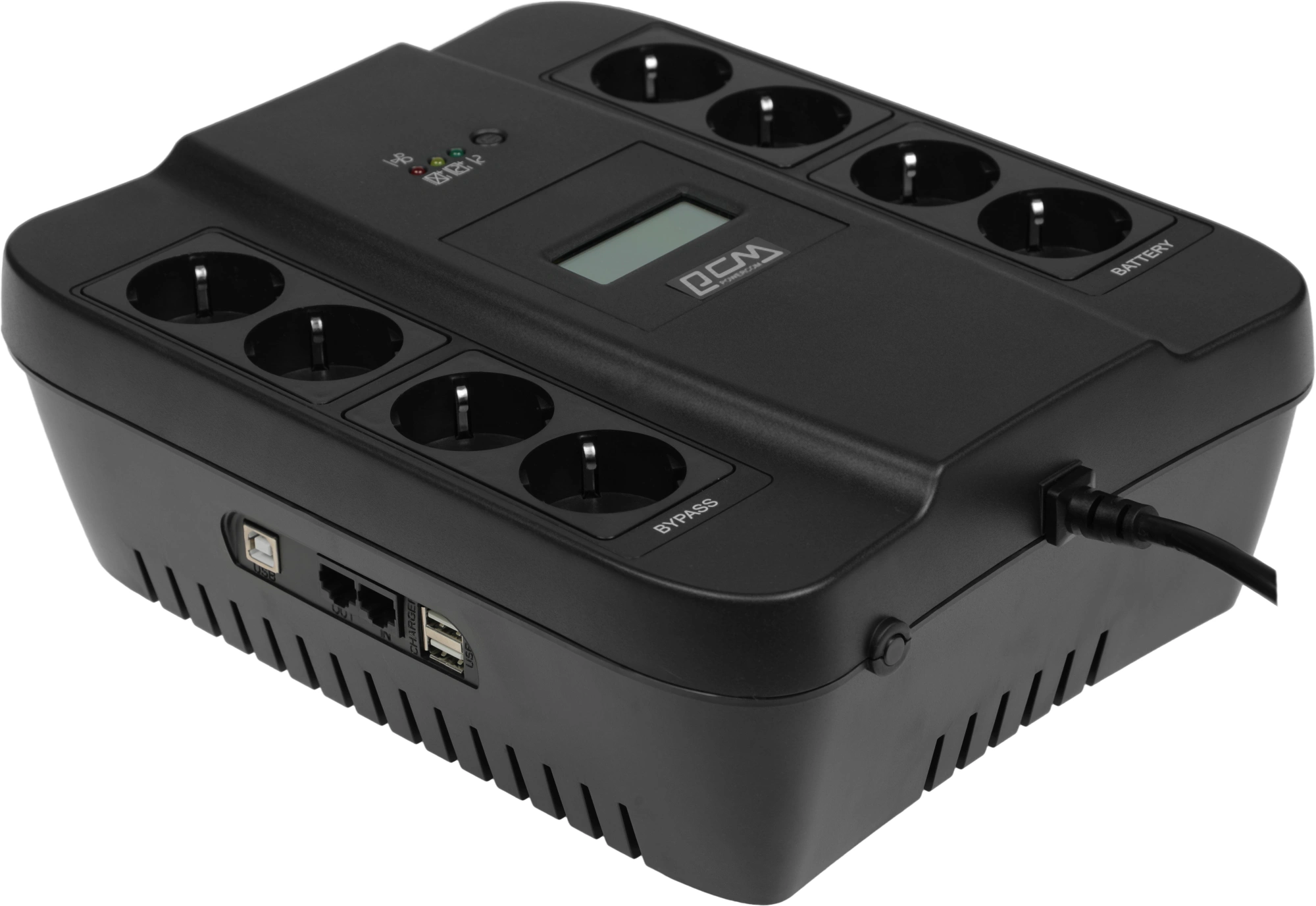 Источник бесперебойного питания Powercom Spider SPD-750U LCD USB 450Вт 750ВА черный — миниатюра 7